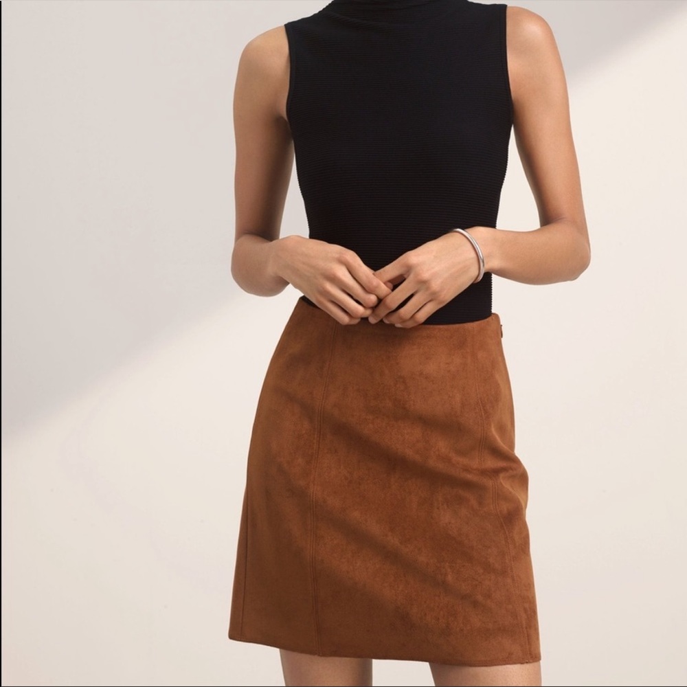 Aritzia suede skirt